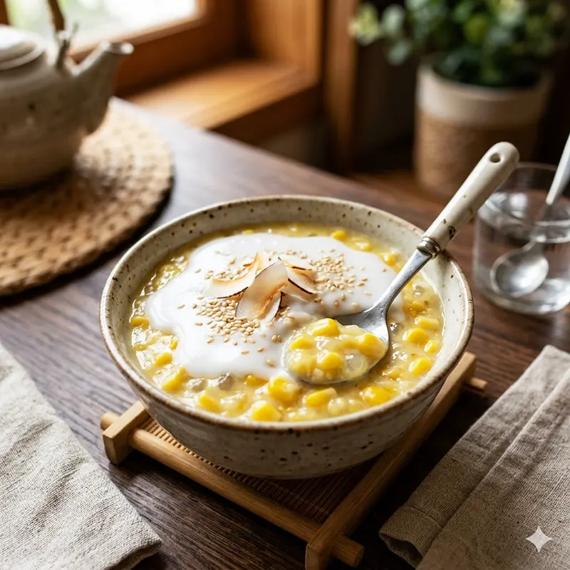 Chè bắp nước cốt dừa thơm ngọt dễ ăn