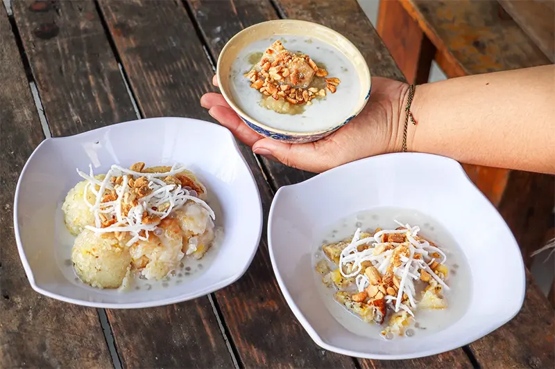 Chè chuối nước cốt dừa cho quán chè