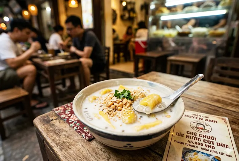 Chè chuối nước cốt dừa cho quán chè
