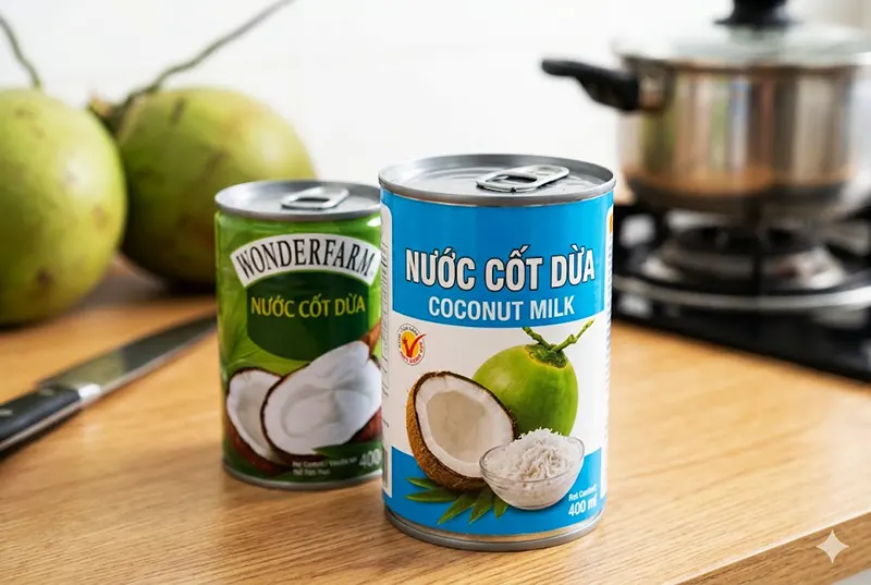 Nước cốt dừa đóng hộp