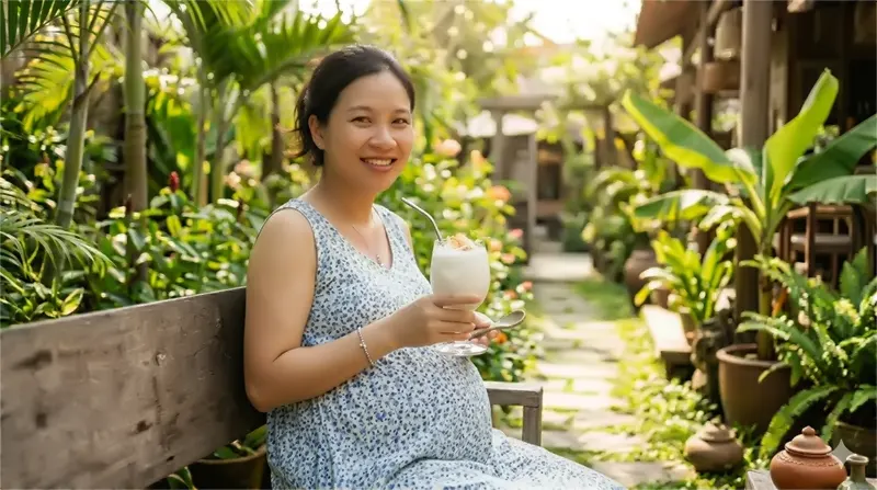 Bà bầu uống nước cốt dừa được không?