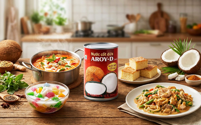 Nước cốt dừa đóng hộp Aroy-D hình 0