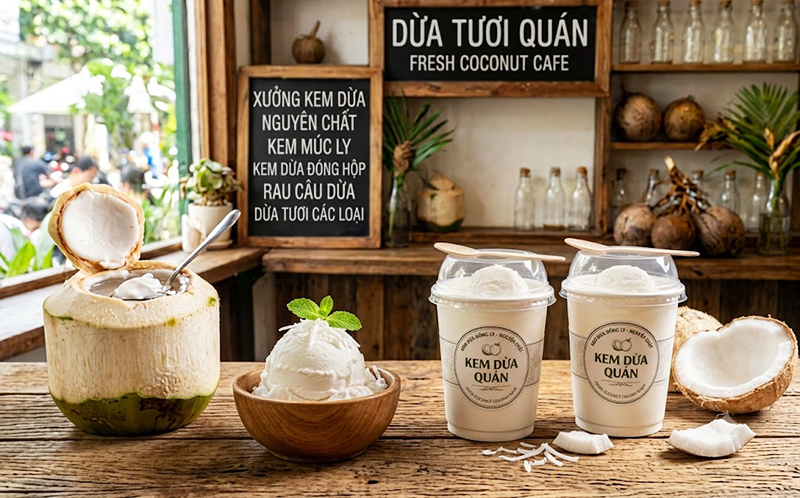 Nước cốt dừa nguyên chất kem dừa hình 0